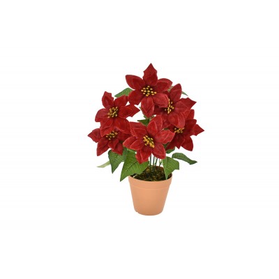 STELLA NATALE PER DECORAZIONE NATALIZIO M.19-049-4 COLORE ROSSO