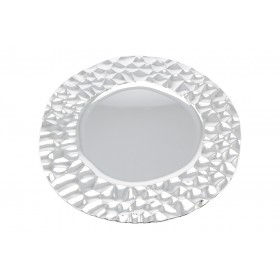 SOTTOPIATTO CON DECORO NATALIZIO TONDO DIAM. 33 CM. COLORE ARGENTO SOTTOPIATTO CON DECORO NATALIZIO TONDO DIAM. 33 CM. COLORE ARGENTO