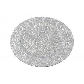 SOTTOPIATTO DECORATO DIAM. CM. 33 COLORE ARGENTO SOTTOPIATTO DECORATO DIAM. CM. 33 COLORE ARGENTO