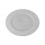 SOTTOPIATTO DECORATO DIAM. CM. 33 COLORE ARGENTO