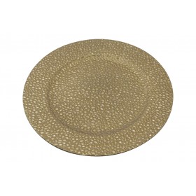 SOTTOPIATTO DECORATO DIAM. CM. 33 COLORE ORO SOTTOPIATTO DECORATO DIAM. CM. 33 COLORE ORO