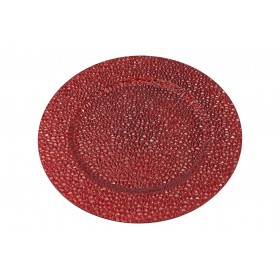 SOTTOPIATTO DECORATO DIAM. CM. 33 COLORE ROSSO SOTTOPIATTO DECORATO DIAM. CM. 33 COLORE ROSSO