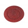 SOTTOPIATTO DECORATO DIAM. CM. 33 COLORE ROSSO