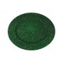 SOTTOPIATTO DECORATO DIAM. CM. 33 COLORE VERDE SCURO