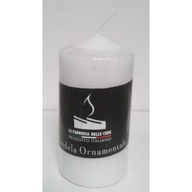 CANDELA MOCCOLO COLORATO BIANCA CM. 5x9h. CANDELA MOCCOLO COLORATO BIANCA CM. 5x9h.