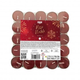 CANDELA TEALIGHTS ROSSO NATALE conf. 25 candele CANDELA TEALIGHTS ROSSO NATALE conf. 25 candele