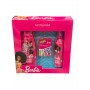 NATURAVERDE SET REGALO BARBIE CARTOON CON BALSAMO SPRAY BAGNOSCHIUMA E UNO CARDS