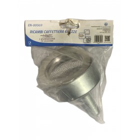 RICAMBI PER CAFFETTIERA 6 TAZZE FILTRO E GUARNIZIONE RICAMBI PER CAFFETTIERA 6 TAZZE FILTRO E GUARNIZIONE