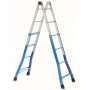 SCALA EVEREST TELESCOPICA IN ACCIAIO ALLUNGABILE 4+4 GRADINI cm. 122/390