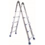 SCALA EVEREST TELESCOPICA IN ALLUMINIO ALLUNGABILE 4+4 GRADINI cm. 122/390