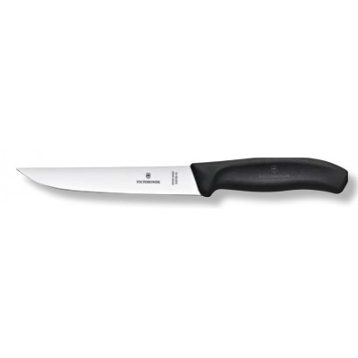 Victorinox Coltello cucina trinciante manico nero Lama liscia cm. 12