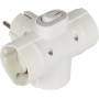 ADATTATORE SPINA SCHUKO A 3 PRESA SCHUKO CON INTERRUTTORE