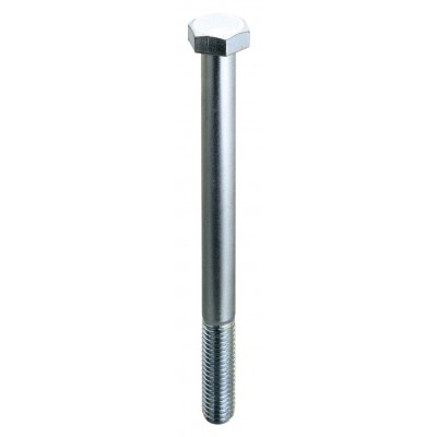 BULLONE ACCIAIO ZINCATO 1/2 FILETTATO TESTA ESAGONALE UNI-5737 MM. 8X35