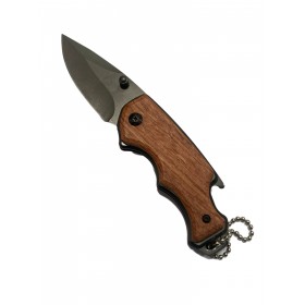 COLTELLO TASCABILE CHIUDIBILE MANICO IN LEGNO LAMA INOX CM. 5,5 COLTELLO TASCABILE CHIUDIBILE MANICO IN LEGNO LAMA INOX CM. 5,5