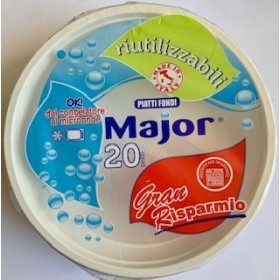 MAJOR PIATTI FONDI RIUTILIZZABILI PZ. 20 MAJOR PIATTI FONDI RIUTILIZZABILI PZ. 20
