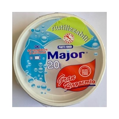 MAJOR PIATTI FONDI RIUTILIZZABILI PZ. 20