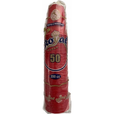 MAJOR ROSSO BICCHIERI DI PLASTICA CC. 200 PZ. 50