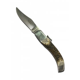 MUSTANGS COLTELLO SEMI AUTOMATICO LAMA IN ACCIAIO INOX MANICO IN OSSO mm. 195 MUSTANGS COLTELLO SEMI AUTOMATICO LAMA IN ACCIAIO INOX MANICO IN OSSO mm. 195