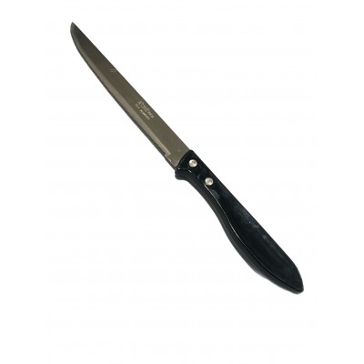 Abert Coltello bistecca carne con  lama inox manico rivestito cm.12