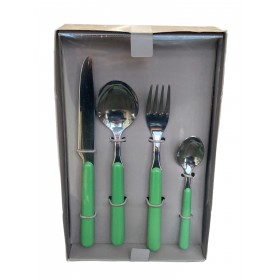Abert Servizio 24 posate Bolero verde chiaro con manico in abs Abert Servizio 24 posate Bolero verde chiaro con manico in abs