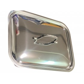 COPERCHIO PER TEGLIA RETTANGOLARE IN ACCIAIO INOX CM. 30x22 COPERCHIO PER TEGLIA RETTANGOLARE IN ACCIAIO INOX CM. 30x22