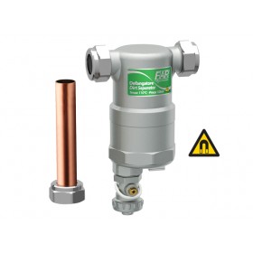 FAR Defangatore ultracompatto con attacchi in linea per impianti termici attacco 3/4 poll. FAR Defangatore ultracompatto con attacchi in linea per impianti termici attacco 3/4 poll.