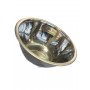 INSALATIERA BOMBATA CON BORDO ESTERNO IN ACCIAIO INOX CM. 22