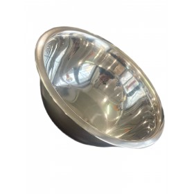 INSALATIERA BOMBATA CON BORDO ESTERNO IN ACCIAIO INOX CM. 24 INSALATIERA BOMBATA CON BORDO ESTERNO IN ACCIAIO INOX CM. 24