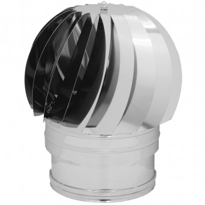 FUMAIOLO TURBO INOX PER CANNA FUMARIA ANTIPIOGGIA AISI 304 diam. 18