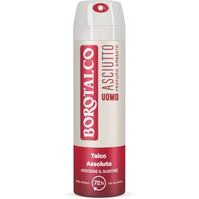 BOROTALCO DEODORANTE UOMO ASCIUTTO PROFUMO AMBRATO SPRAY 150ML