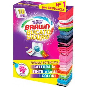BRAWN BUCATO SICURO CATTURACOLORE 10 PANNI BRAWN BUCATO SICURO CATTURACOLORE 10 PANNI