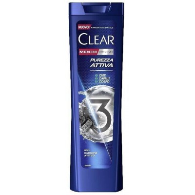 CLEAR MEN SHAMPOO PER CAPELLI PUREZZA ATTIVA 3 IN 1 225ML