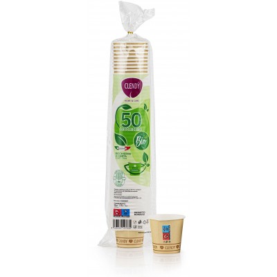 CLENDY BIO BICCHIERINI CAFFE' IN CARTA AVANA 50 PEZZI