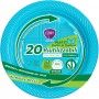 CLENDY COLOR AZZURRO PIATTI FRUTTA E DESSERT RIUTILIZZABILI 20 PEZZI