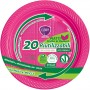 CLENDY COLOR FUXIA PIATTI FRUTTA E DESSERT RIUTILIZZABILI 20 PEZZI