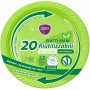 CLENDY COLOR VERDE PIATTI PIANI RIUTILIZZABILI 20 PEZZI