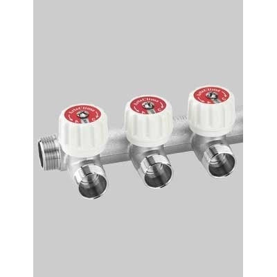 COLLETTORE MODULARI CON ARRESTI MANUALI A 3 VIE MF 3/4 640343