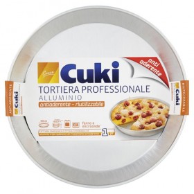 CUKI TORTIERA ANTIADERENTE IN ALLUMINIO DIAMENTRO CM. 30 PZ. 1 CUKI TORTIERA ANTIADERENTE IN ALLUMINIO DIAMENTRO CM. 30 PZ. 1