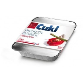 CUKI VASCHETTA IN ALLUMINIO CON COPERCHIO 8 PORZIONI 2PZ CUKI VASCHETTA IN ALLUMINIO CON COPERCHIO 8 PORZIONI 2PZ
