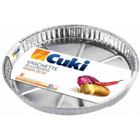 CUKI VASCHETTA TONDA IN ALLUMINIO SENZA COPERCHIO 8 PORZIONI 3PZ CUKI VASCHETTA TONDA IN ALLUMINIO SENZA COPERCHIO 8 PORZIONI 3PZ