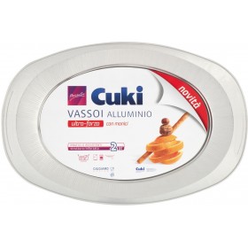 CUKI VASSOIO IN ALLUMINIO 8 PORZIONI 2 PEZZI CUKI VASSOIO IN ALLUMINIO 8 PORZIONI 2 PEZZI