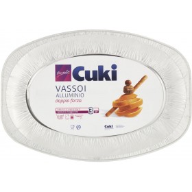 CUKI VASSOIO IN ALLUMINIO PER 6 PORZIONI 3 PEZZI CUKI VASSOIO IN ALLUMINIO PER 6 PORZIONI 3 PEZZI