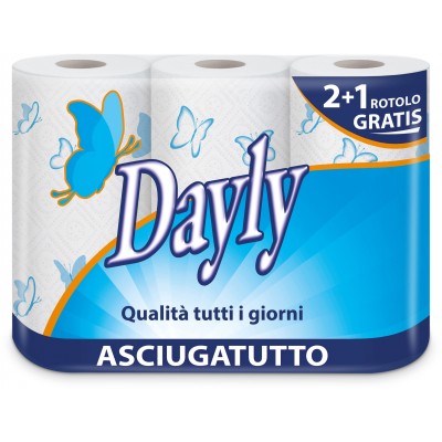 DAYLY CARTA ASCIUGATUTTO 2 VELI 2+1 ROTOLO GRATIS