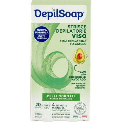 DEPILSOAP STRISCE DEPILATORIE VISO PELLI NORMALI 20PZ