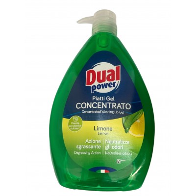 DUAL POWER PIATTI DETERGENTE GEL CONCENTRATO LIMONE DISPENCER ml 1000