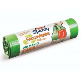 DOMOPAK SPAZZY SACCO VERDE PATTUMIERA CON MANINI LT. 110 PZ. 10 DOMOPAK SPAZZY SACCO VERDE PATTUMIERA CON MANINI LT. 110 PZ. 10