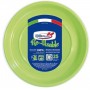 DOPLA COLOR RE-USABLE PIATTI PIANI VERDE ACIDO 25 PEZZI