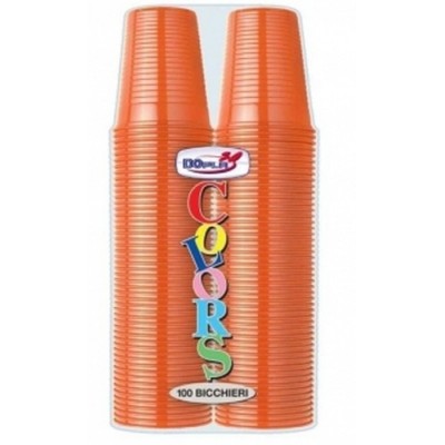 DOPLA COLORS BICCHIERI PLASTICA ARANCIO 200CC 2X50PZ