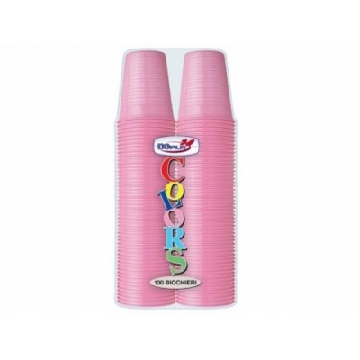 DOPLA COLORS BICCHIERI PLASTICA ROSA 200CC 2X50 PEZZI