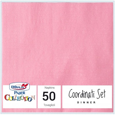 DOPLA COLORS TOVAGLIOLI DI CARTA 2 VELI ROSA 50 PEZZI
